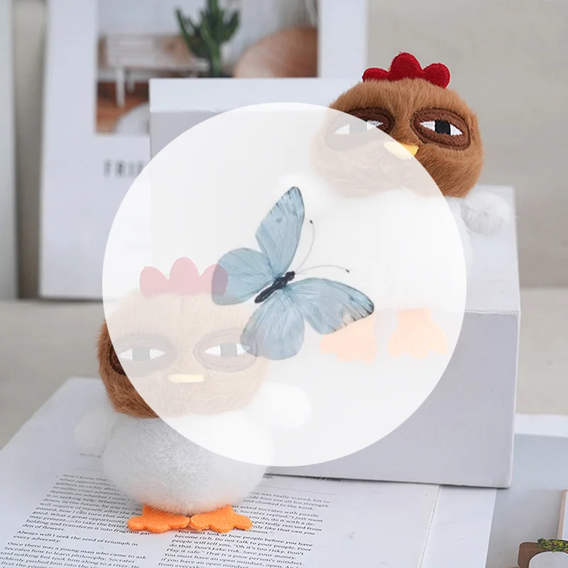 

Мягкая плюшевая уродливая курица, 1 шт., брелок с курицей Kawaii, подарок на день рождения, Рождество, украшение для куклы-автомобиля