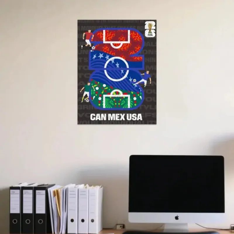 

Постер Чемпионата мира по футболу FIFA 2026, уникальный деревянный пазл в форме страны-органайзера FIFA 2026, 11*14.6 дюймов, высококачественный деревянный пазл-головоломка, подарок для болельщиков