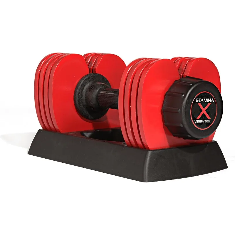 

Stamina X Versa-Bell Adjustable Dumbbell 10-50 lb w/ Smart Workout App - 9 in 1 Adjustable Weight Set -