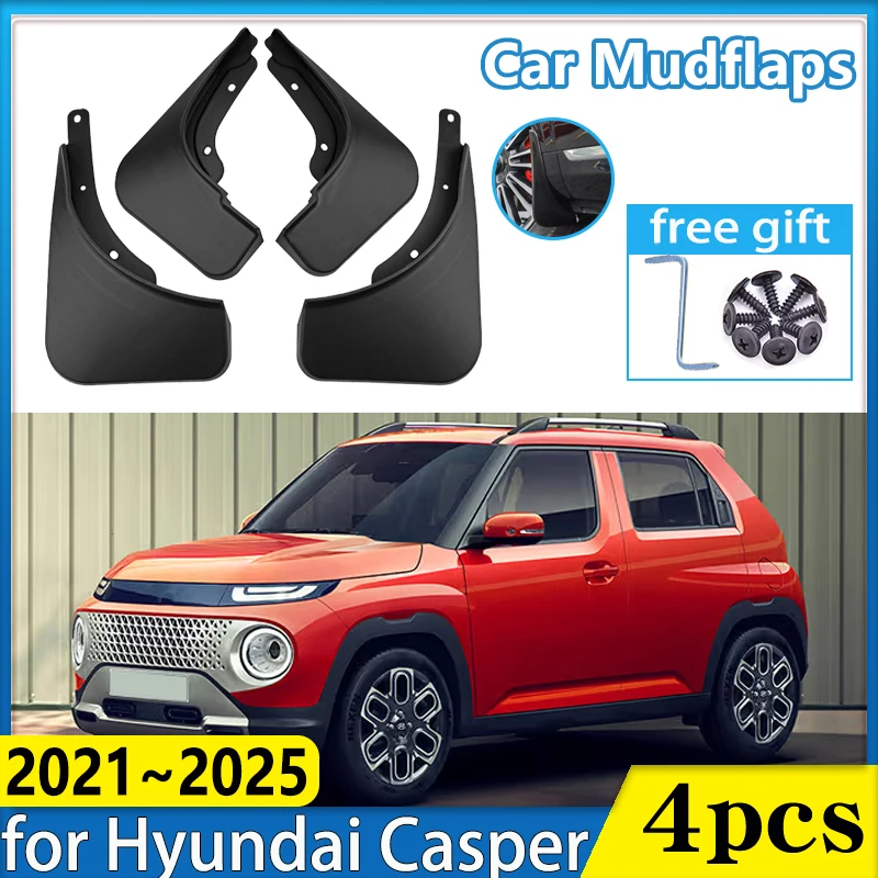 

Для Hyundai Casper AX1 2021 ~ 2025 автомобильные брызговики на крыло переднее колесо брызговики защита от царапин автоаксессуары