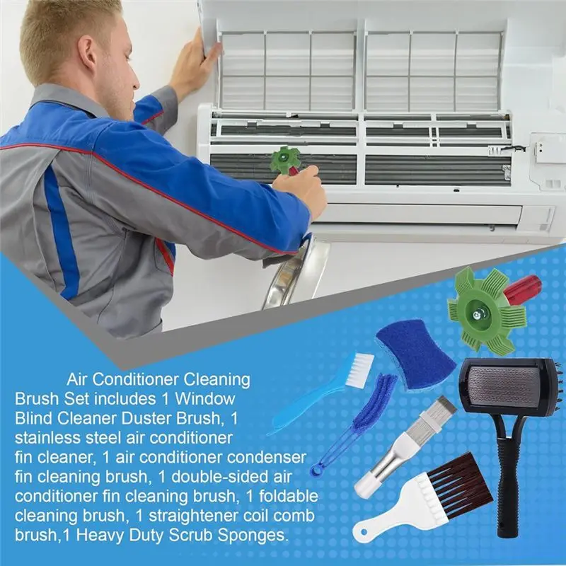 Different Air Conditioner Fin Cleaner Kit,Ac Coil Cleaner Air Refrigerator Fin Cleaner Evaporator Radiator Repair Clean