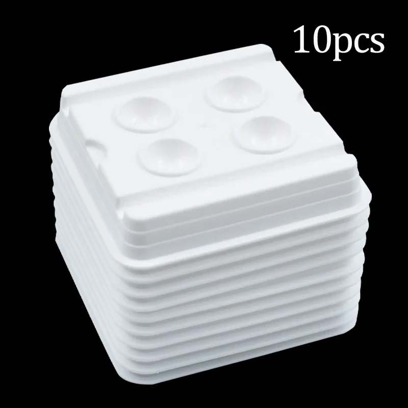 

10Pcs Disposable Denture Processing Mixing Trays 2/4 Slots White Medical Dental Supply