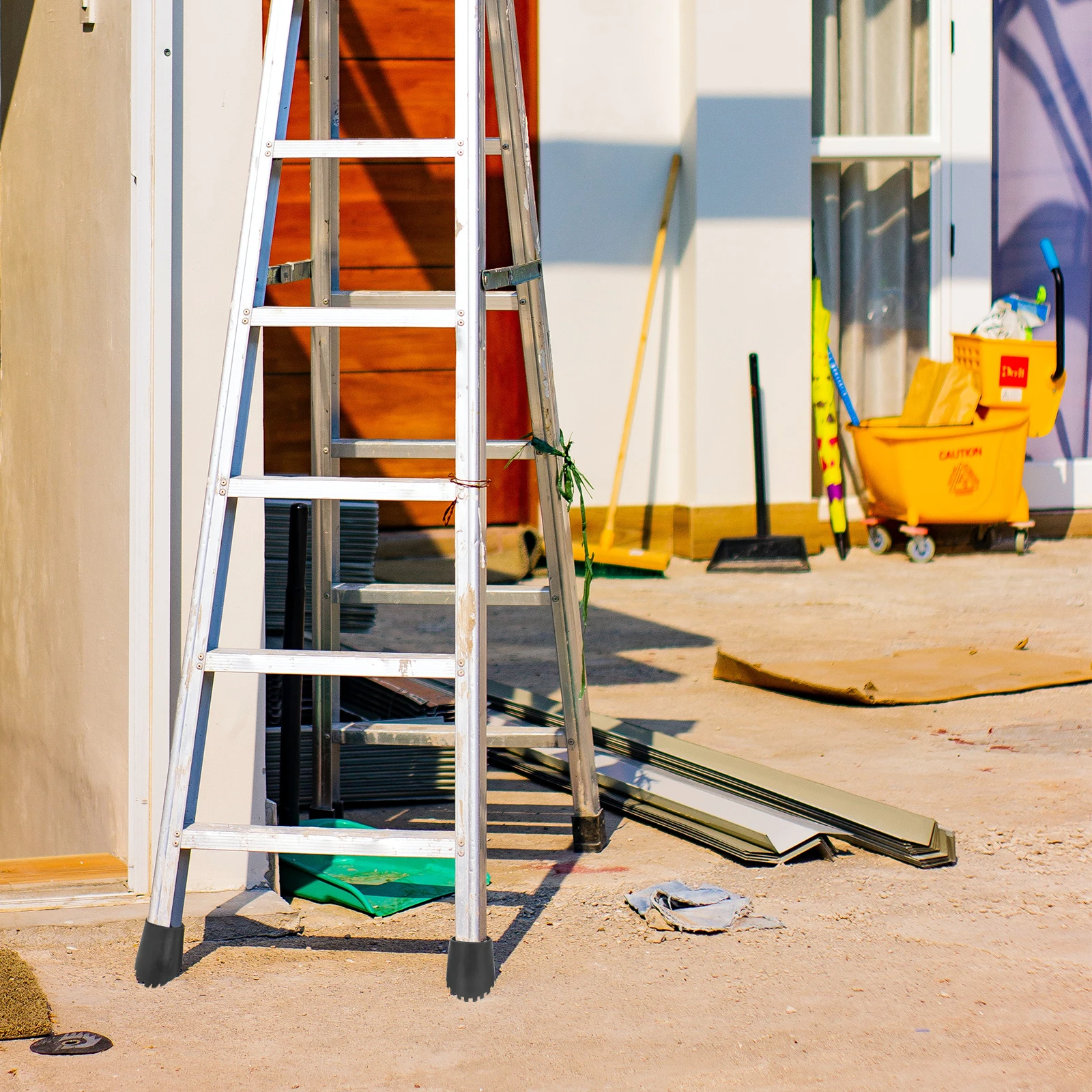 

2Pcs Ladder Foot Cover Non-Slip Rubber Mats Durable Easy Install Replace Apartment Must Haves Ladder Feet Cover