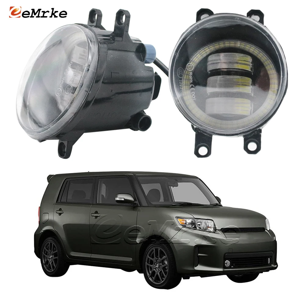 

Фонари Противотуманные в сборе, фары ангельские глазки DRL для Scion xB E150 2008-2015, автомобильные фары PTF с линзами, дневные ходовые аксессуары