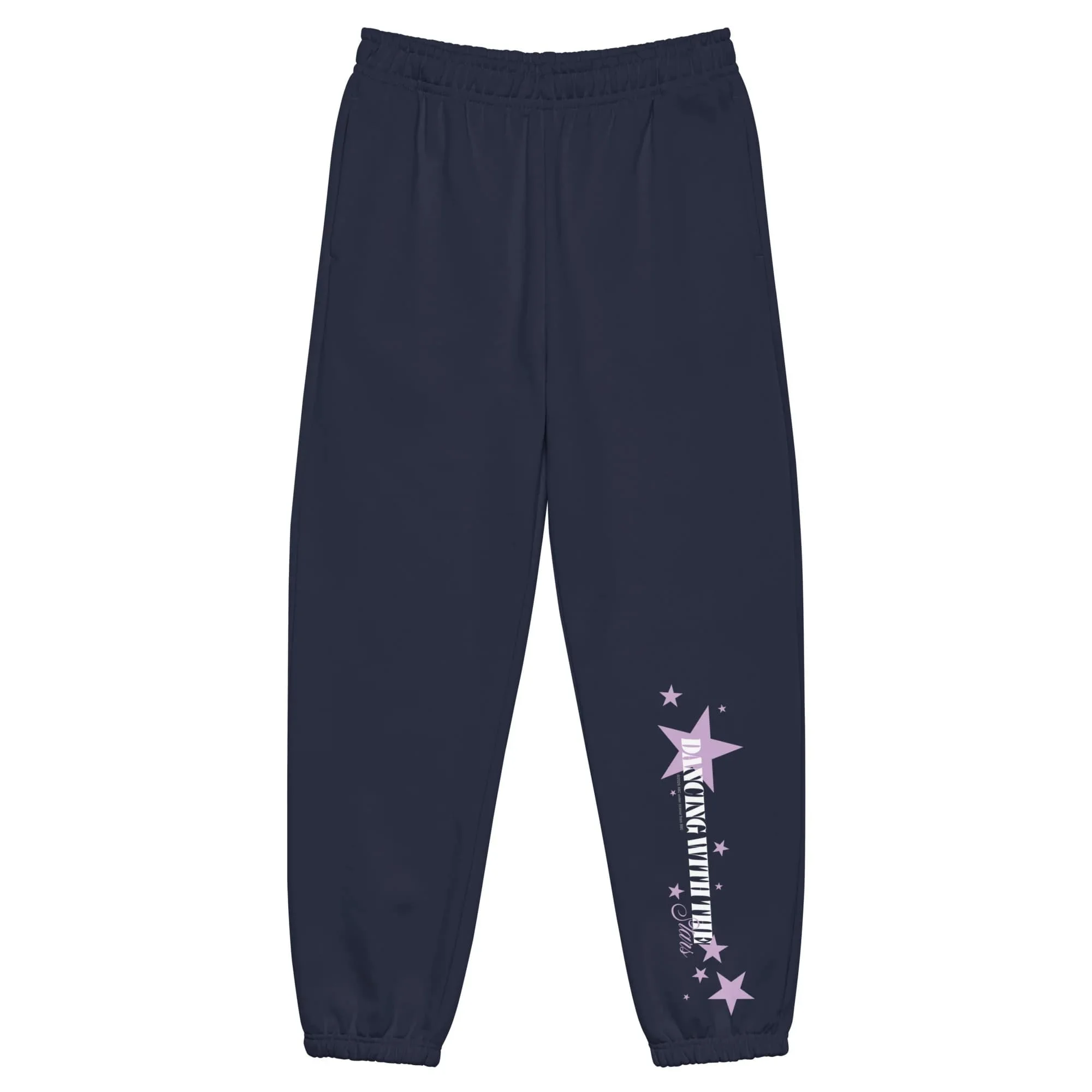 Unisex Navy Jogger Pants Dancing with The Stars Purple Star Letter Print Sweatpants Casual Trousers Dance Lover Family Matching