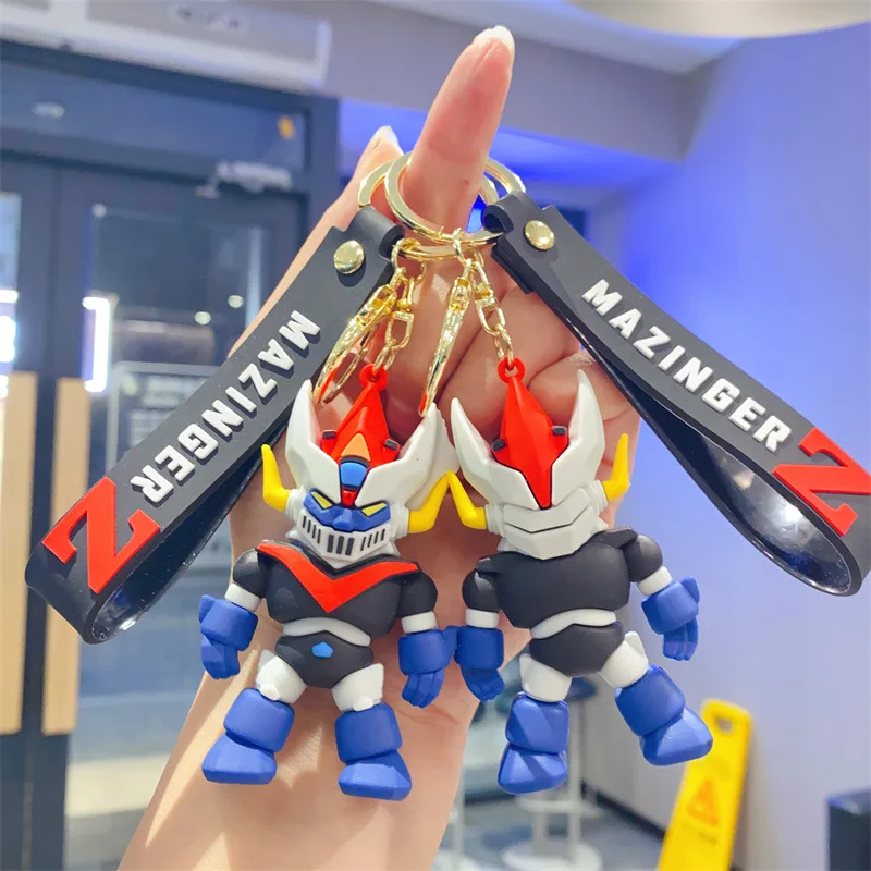 ANIMAZZEL まぜべやキーホルダー Anime Mazinger Z Keychain Cartoon Doll Keyring Ornament Robot