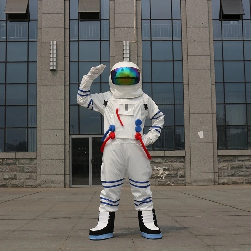 Traje de mascote espacial para crianças e adultos, traje espacial Cartoon Doll Show Props, Carnaval Cosplay