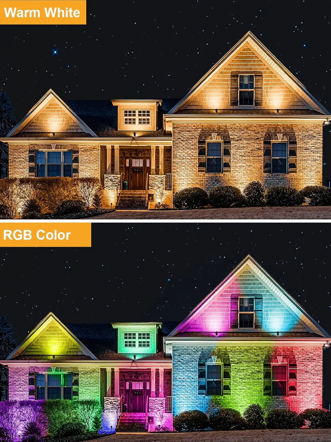 12W RGB laagspanning landschapsverlichting, LED-kleurveranderende buitenspot, IP66 waterdicht voor tuinpad (12 stuks)