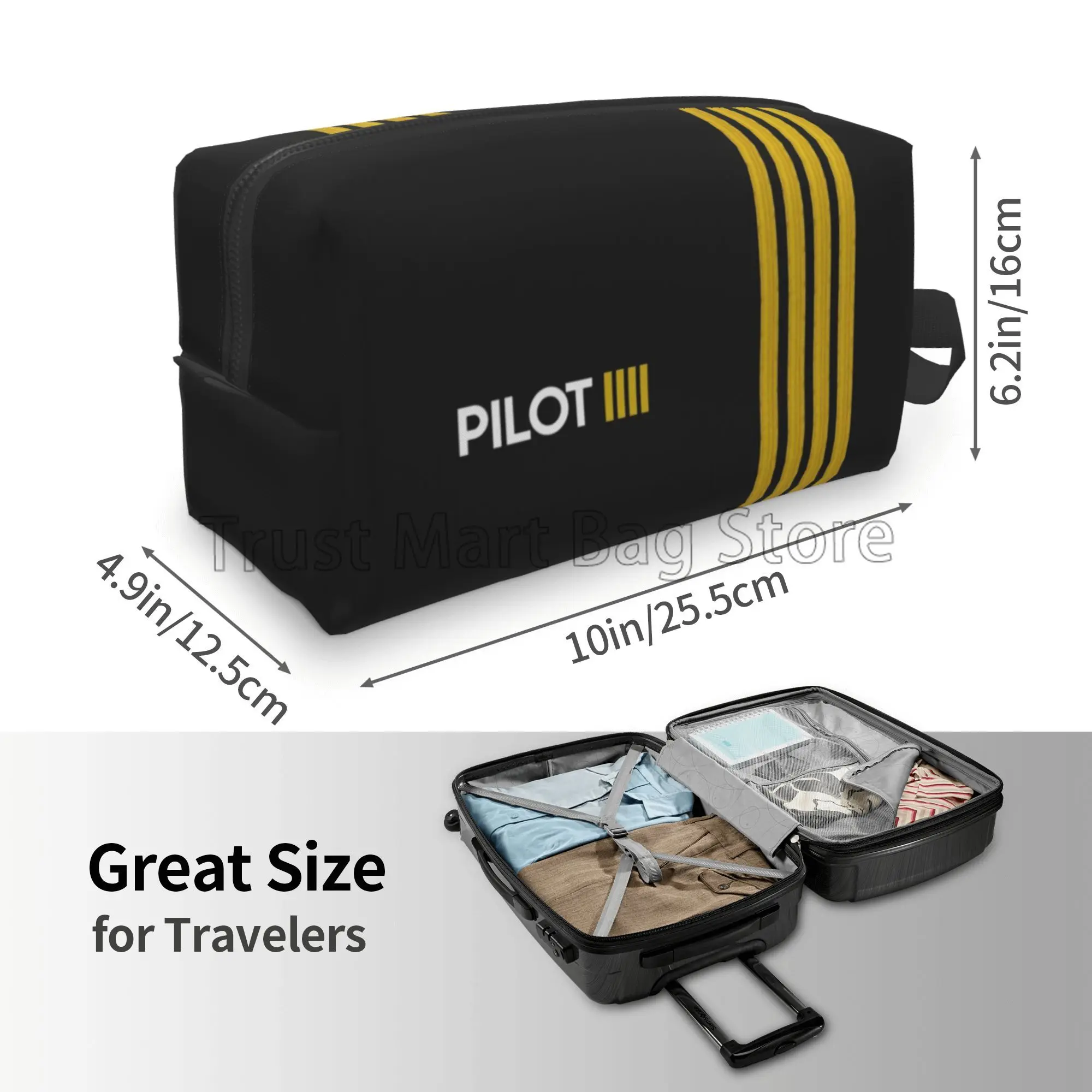 Airplane Travel Toiletry Bag for Women Men Aviation Plane Pilot Gift Cosmetic Makeup Bag Beauty Storage Bags Dopp Kit Case Box