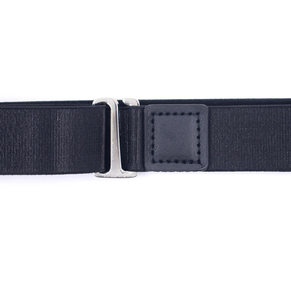 Penahan Kemeja 2.5cm Motif Terbaru Hitam Dapat Disesuaikan Pengunci Kemeja Pakaian Dalam Anti-Kerut Profesional Menjepit Kemeja Rapi Bergaya