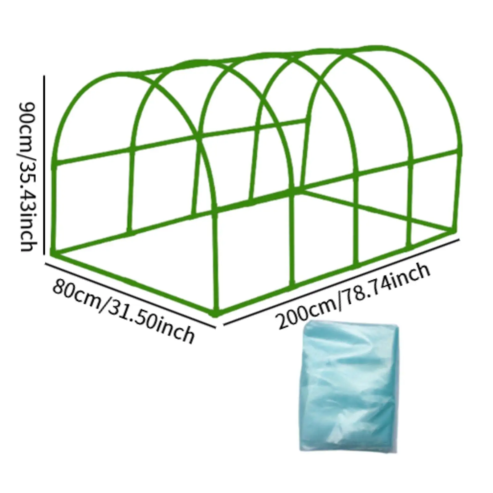 Greenhouse Kit with Iron Pipe Frame Mini Plant Nursery Tent for Patio Backyard Indoor Outdoor Use