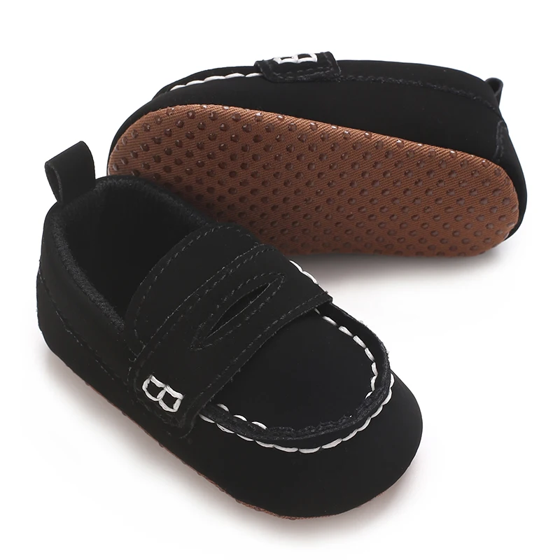 Einfarbige, lässige Baby-Wanderschuhe mit weicher Sohle, geeignet für Säuglinge und Kleinkinder im Alter von 0–1 Jahren, Bohnenschuhe und Vorfußschuhe – Detail 10