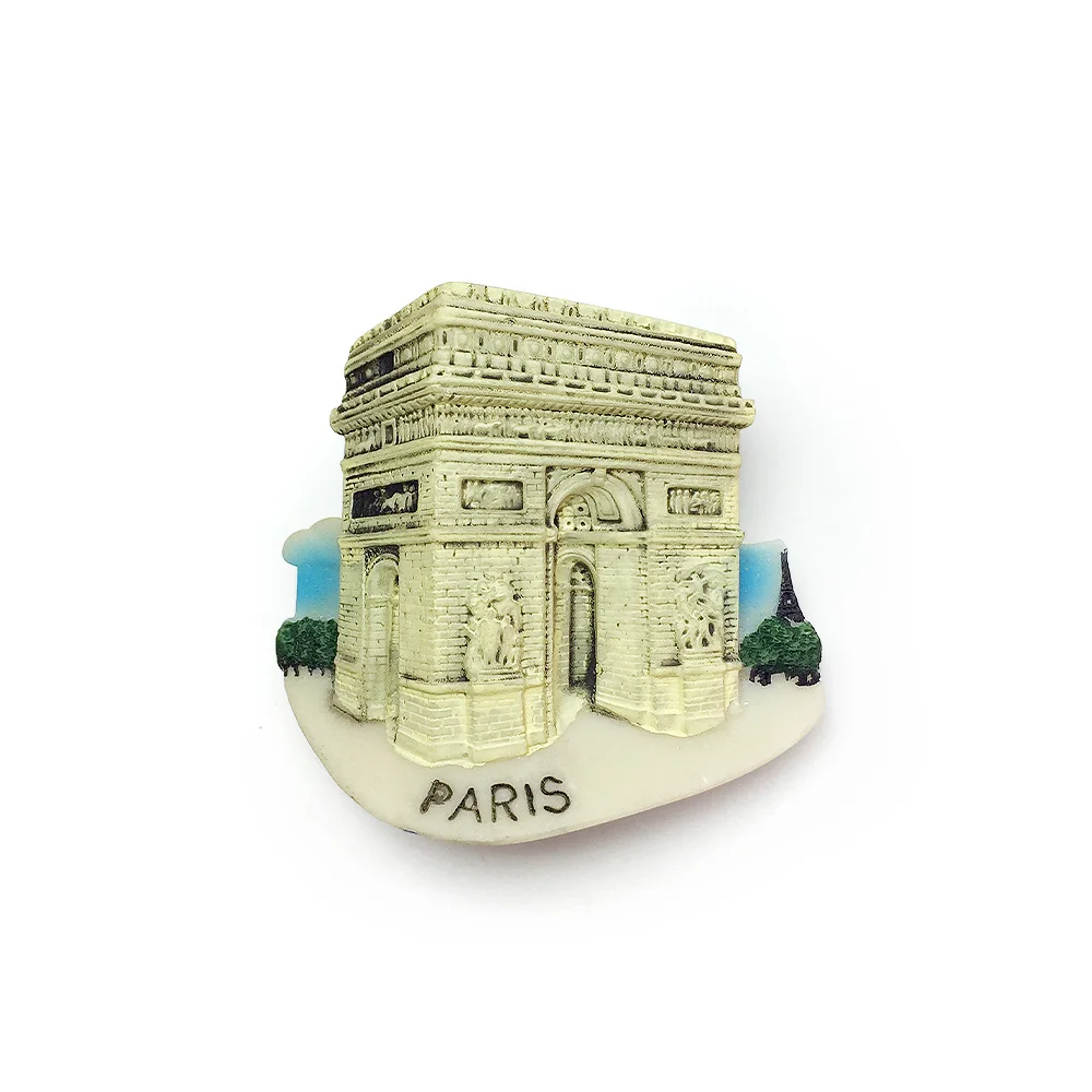 Paris Arc De Triomphe Resin Fridge Magnet - Souvenir Home Decoration
