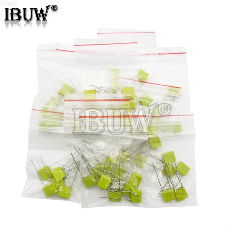 50PCS =10 kinds * 5 PCS Correction capacitor package kit KIT 100V 102J 152J 332J 472J 103J 333J 473J 104J 224J 474J