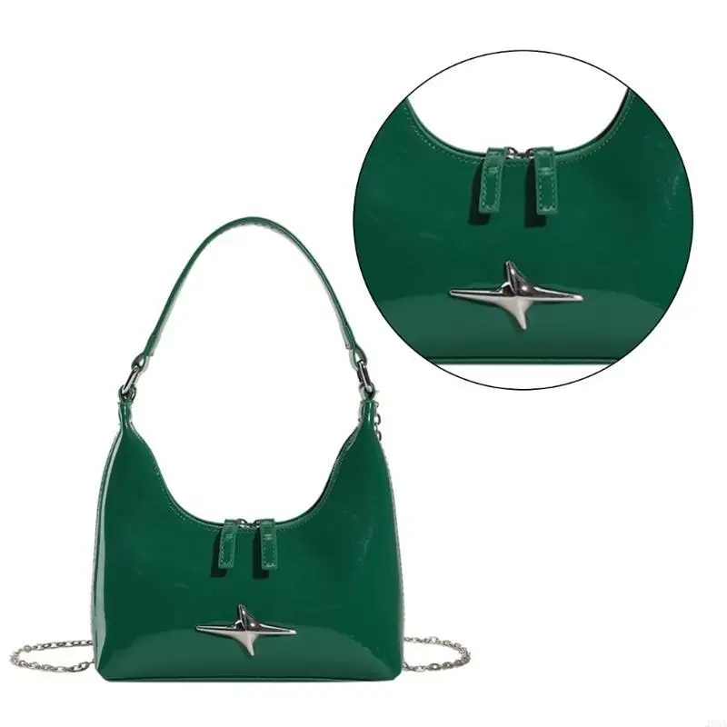 

Trendy Summer Handbag Shoulder Bag Moon Bags with Durable PU Material and Zipper Closure 20CA