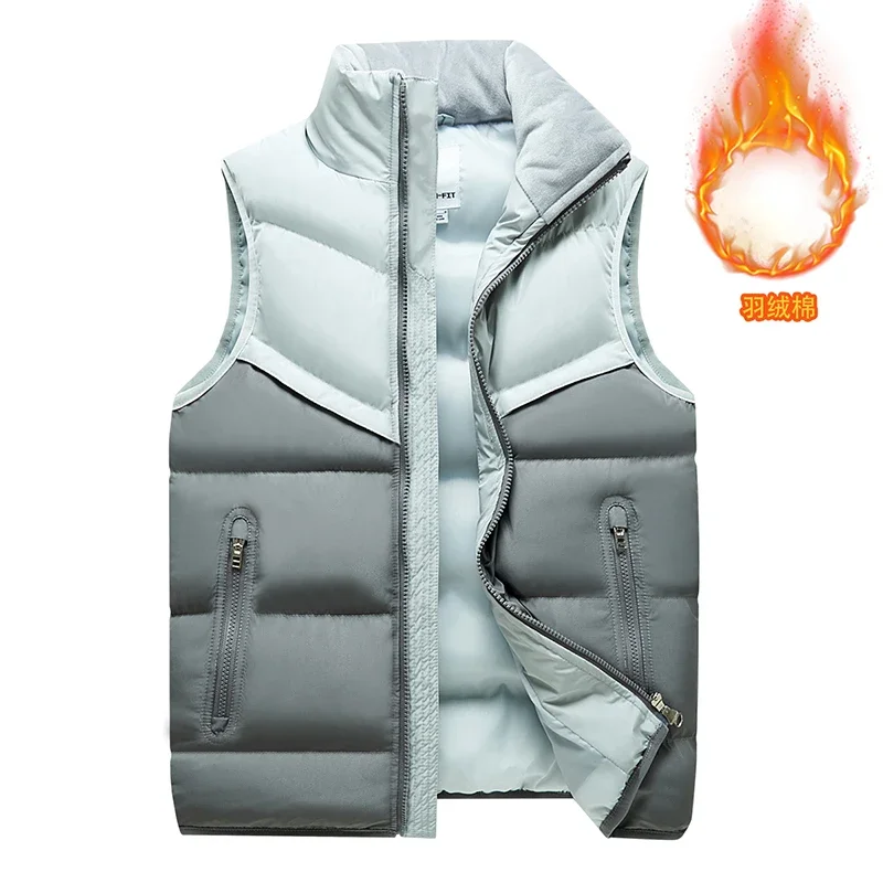 

Men 2025 Autumn and Winter New Men's Outdoor Standing Collar Cotton Vest Comfortable, Fashionable, High-quality Vest Jacket for