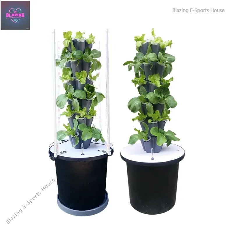 Balcony Vegetable Planting Flowers Green Plants Potted Plants Home Vertical Hydroponic Tower Smart Vegetable Planter Soilless