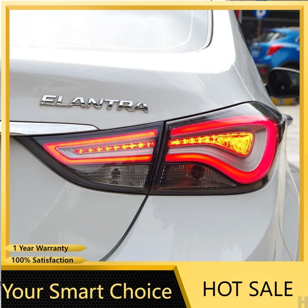 

Модернизированные автомобильные задние фонари в сборе для Hyundai Elantra 2012-2016, светодиодные автоматические задние фонари, аксессуары для автомобильных задних фонарей с динамическим поворотом