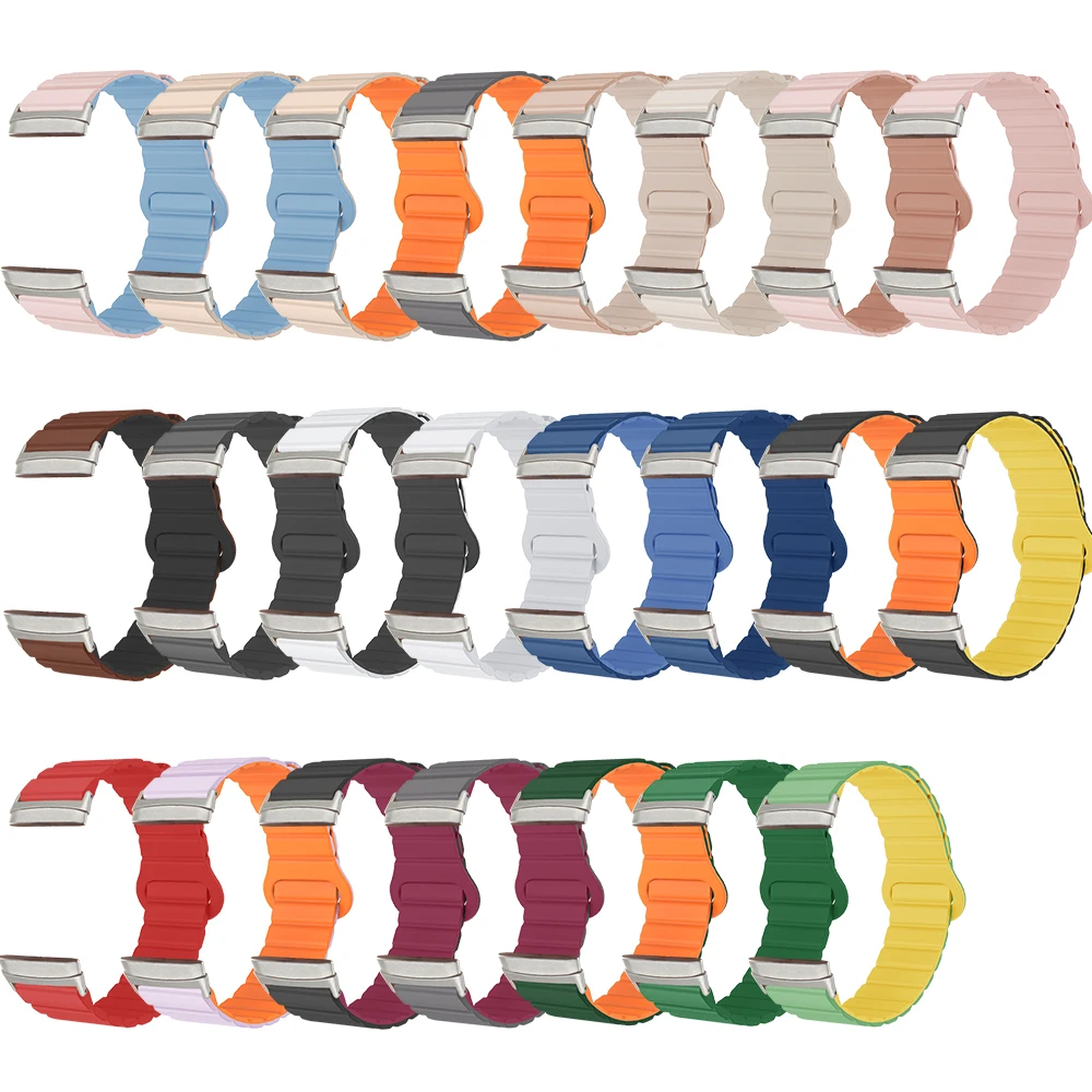 Для Fitbit Versa 2 Versa 3, магнитный ремешок для часов, быстросъемный мягкий силиконовый легкий модный дышащий спортивный ремешок для умных часов