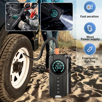 4 In 1 Car Air Pump Jump Starter Power Bank Lighting Portable Air Compressor Cars Battery Starters Starting Auto Tyre Inflator