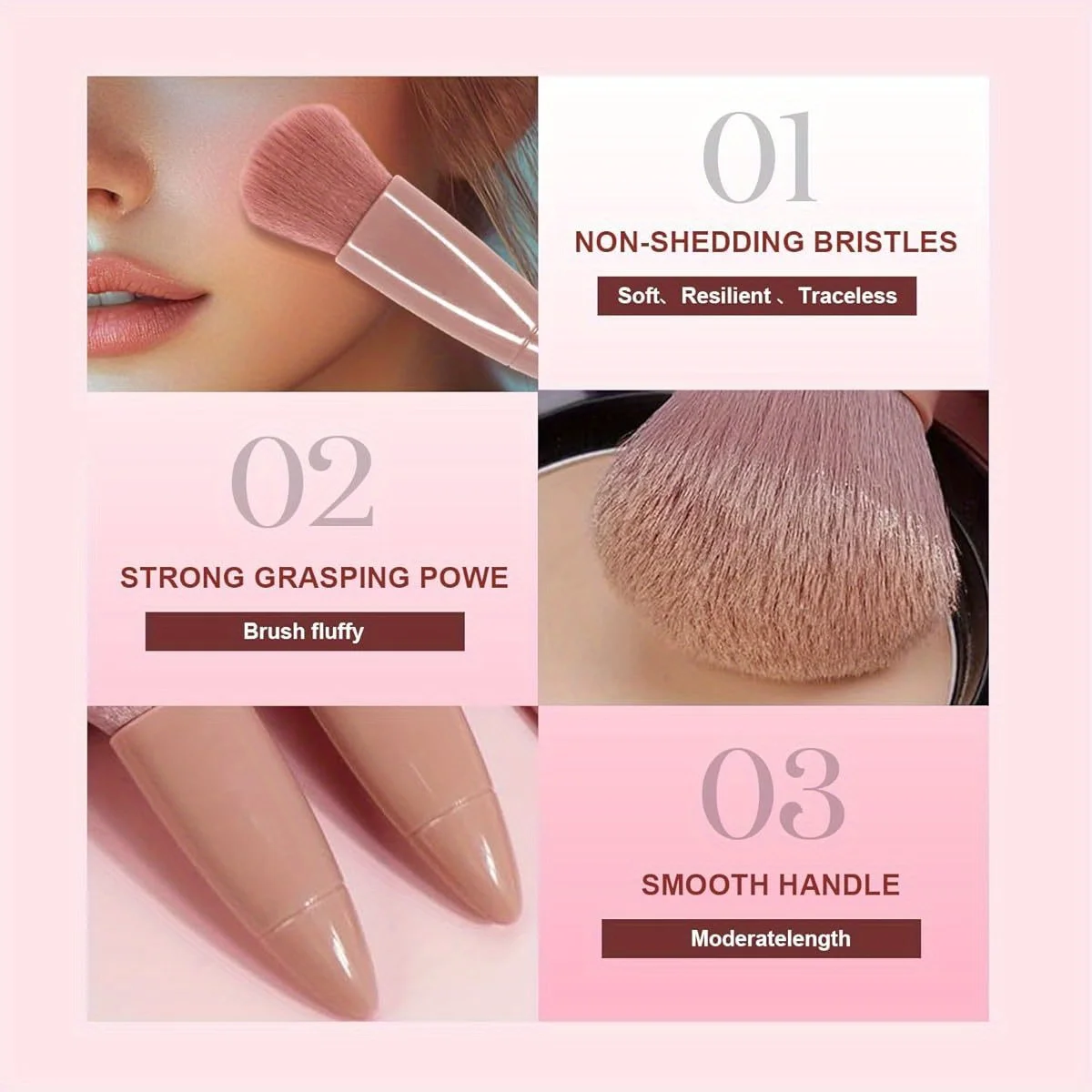 여행용 메이크업 브러쉬 세트, 5피스 전문 미니 메이크업 브러쉬 세트, 다양한 브러쉬 헤드, 컴팩트하고 휴대 가능, 보관함 포함