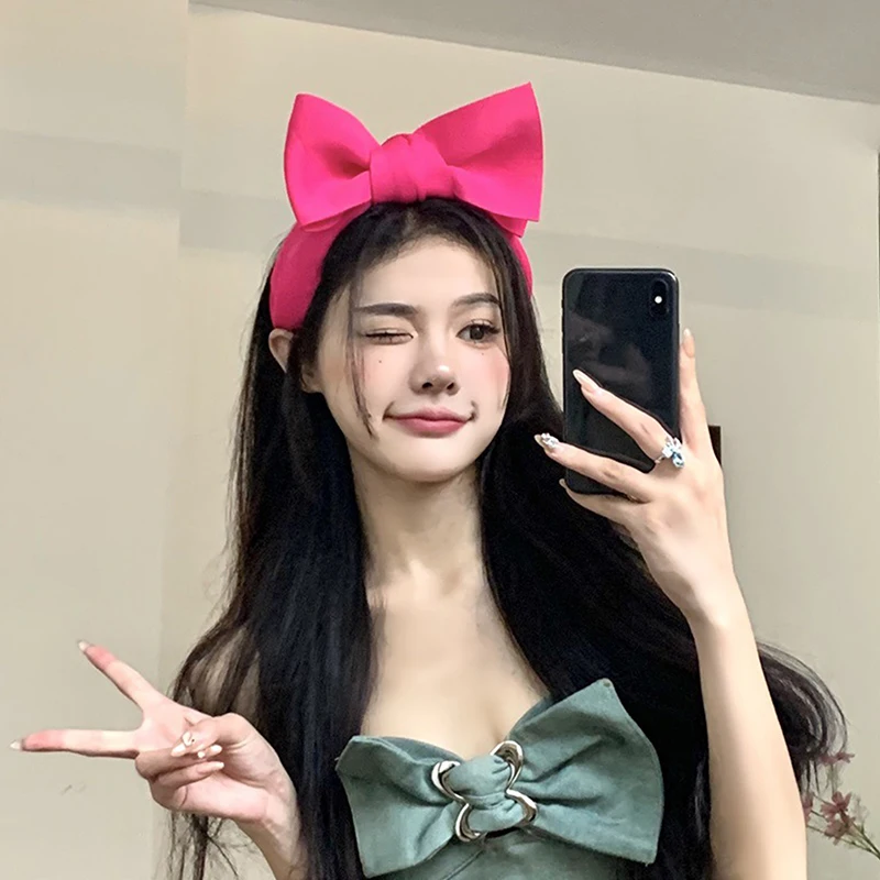 Y2k Large Bow Hair Hoop Headband For Women Girls Wide Hair Band Fashion Hair Accessories