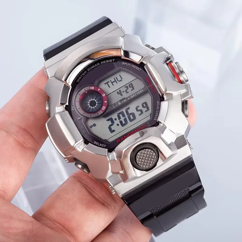 GW9400 حافظة من الفولاذ المقاوم للصدأ لسلسلة Casio 3410 G-SHOСK GW-9400 حافظة معدنية فضية ملحقات تعديل الحافة مع الأدوات