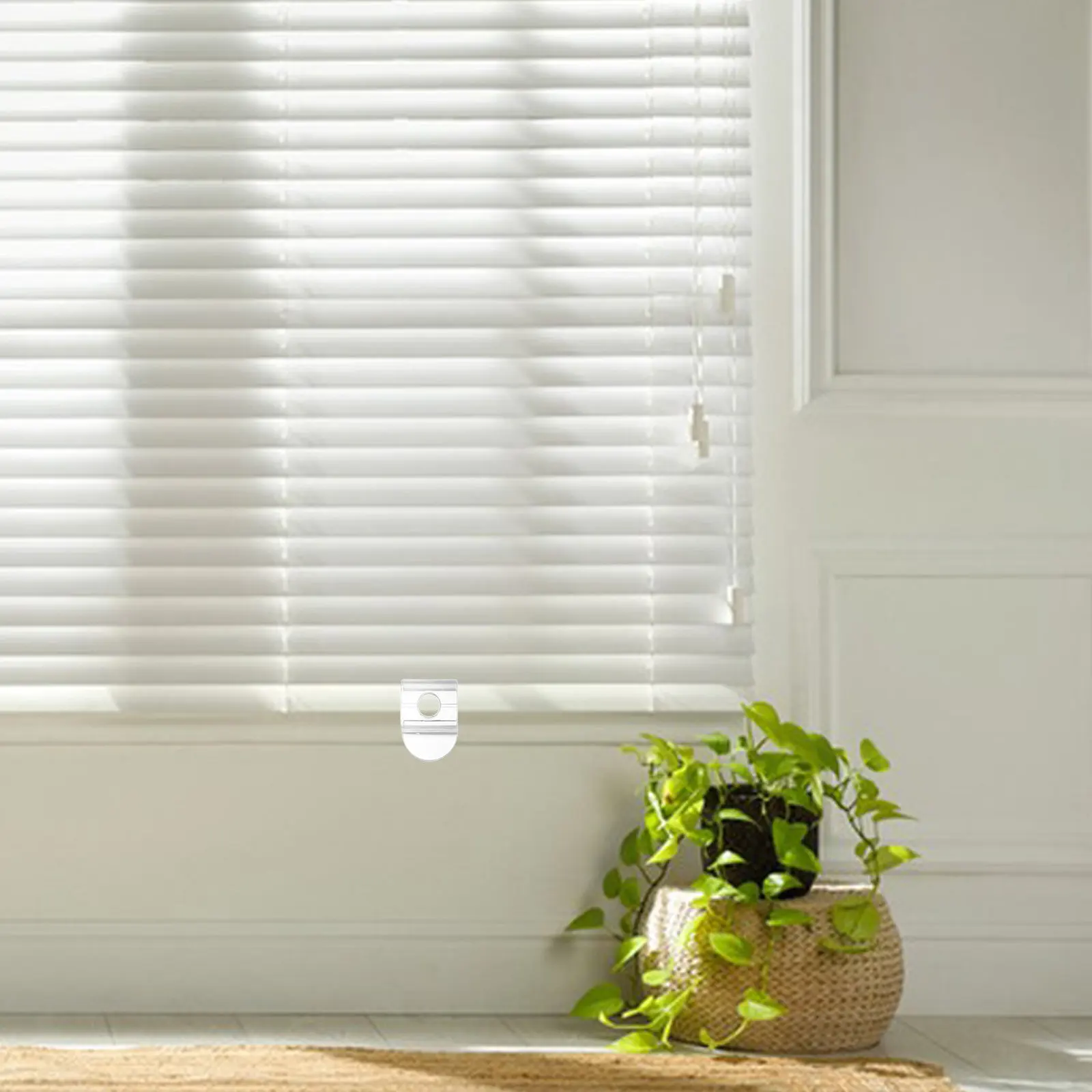 4Pcs Blind Handles Cordless Lift Transparent Mini Bottom Rail Shades Pull Clips Clear Plastic Window Shade Accessories