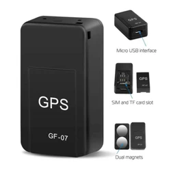 Localizador GPS magnético pequeño y fuerte para coche, dispositivo antirrobo para niños, reserva de pérdida, instrumento de seguimiento de vehículos, color negro
