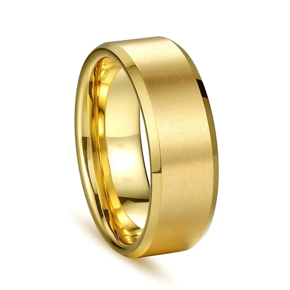 JUCHAO-anillo clásico de titanio para hombre, joyería negra, bandas de boda, regalo para novio, envío directo