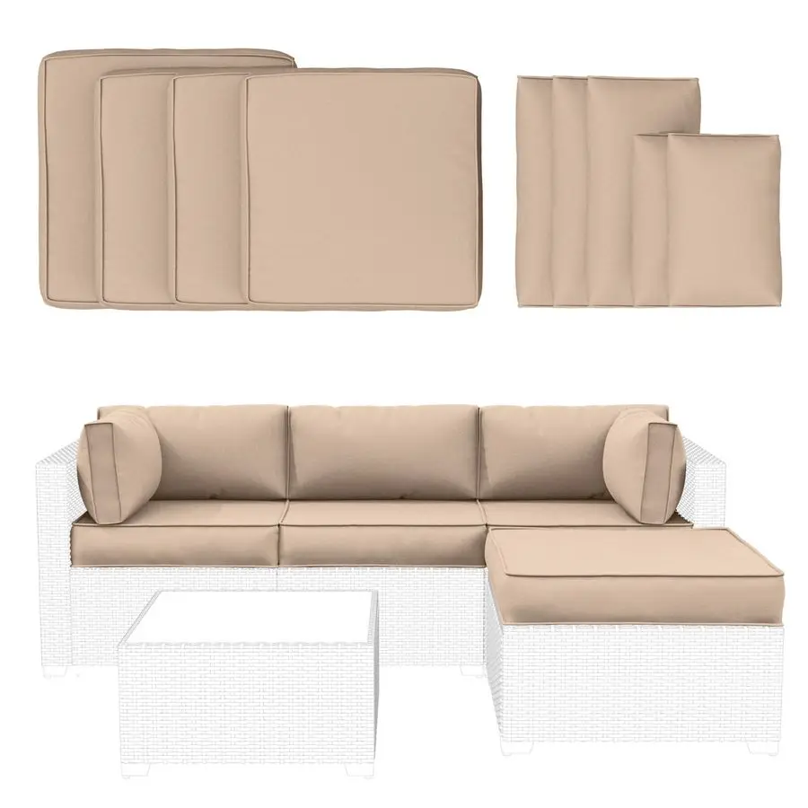 

Комплект из 5 водонепроницаемых и устойчивых к выцветанию чехлов для подушек садовой мебели и диванов, сменные чехлы для уличных подушек, 5 шт.