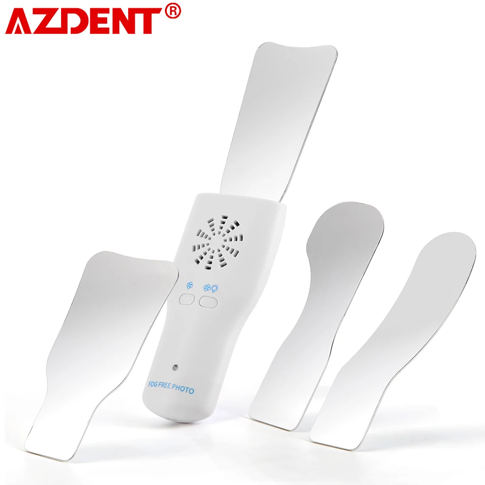 AZDENT Dental Automatic Anti-fog Mirrors for Oral photography Reflector Glass Defog Mirrors Orthodontic for Buccal Occlusal Ling