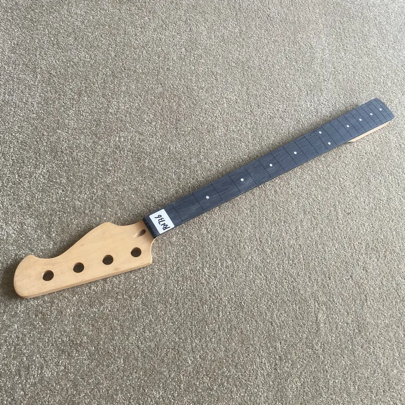 RN736 Semi Finishing Bass Guitar Neck 4 String Version No Frets Raw Materials for DIY