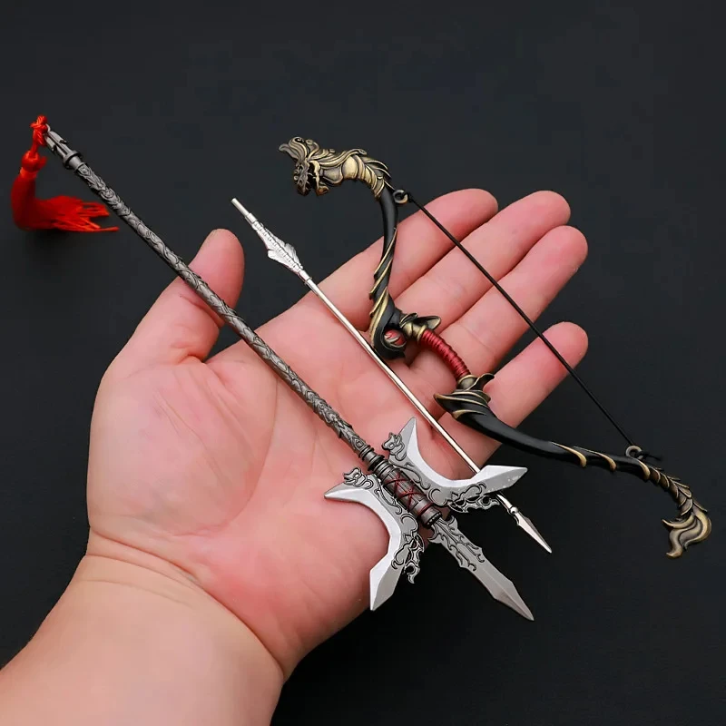 22cm Sky-Piercing Halberd Set Wo Long: Fallen Dynasty Lu Bu Game Peripherals Ancient Chinese Flying Generals Weapon Keychain