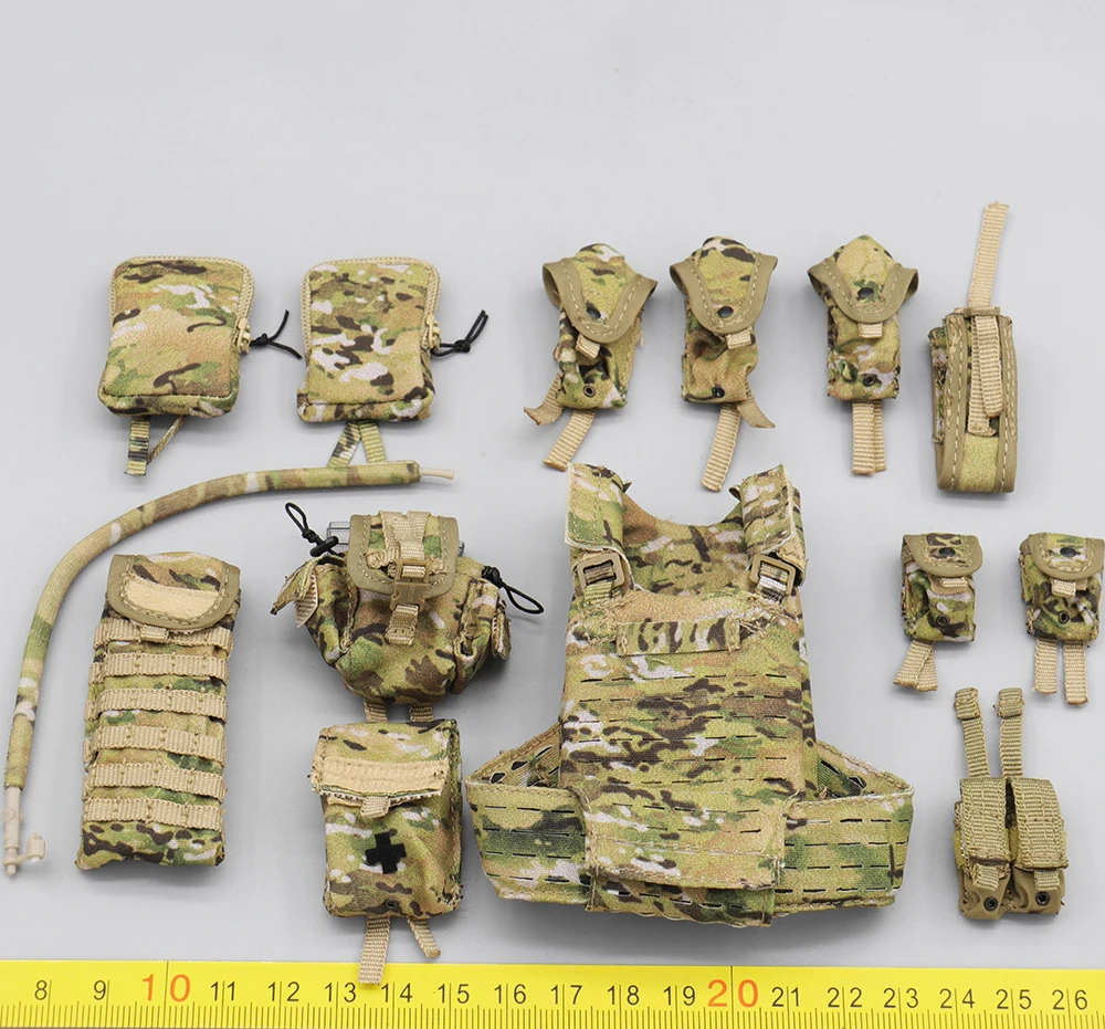 1/6 Minitimes M043 Modern Soldier US. 101st Action Figure Hang Chest Vest Bags Water Bottle Toys Model For 12