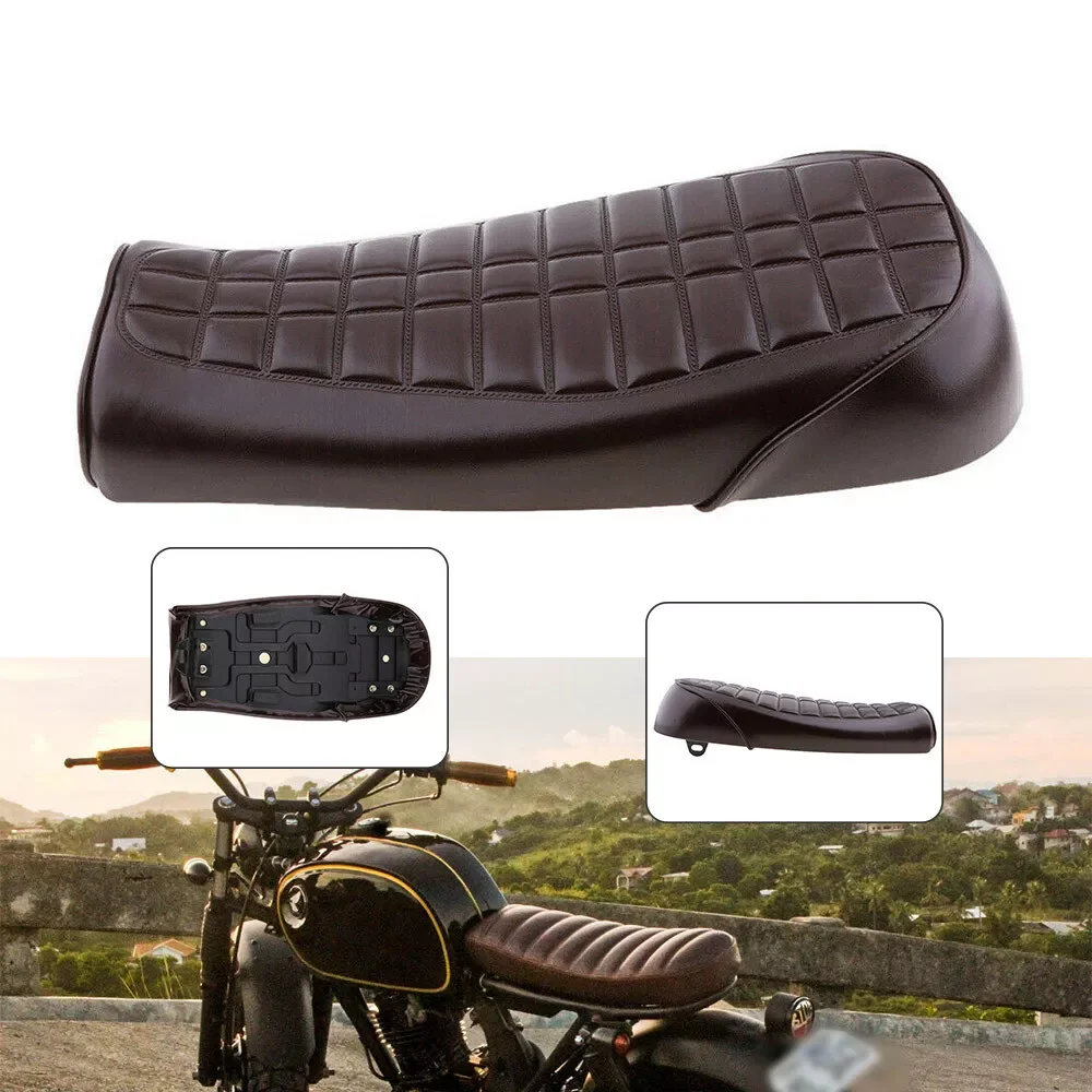 

Seat Pillion Cushion Pad Brown Long Passenger Cafe Racer For Honda CG125 CG 125