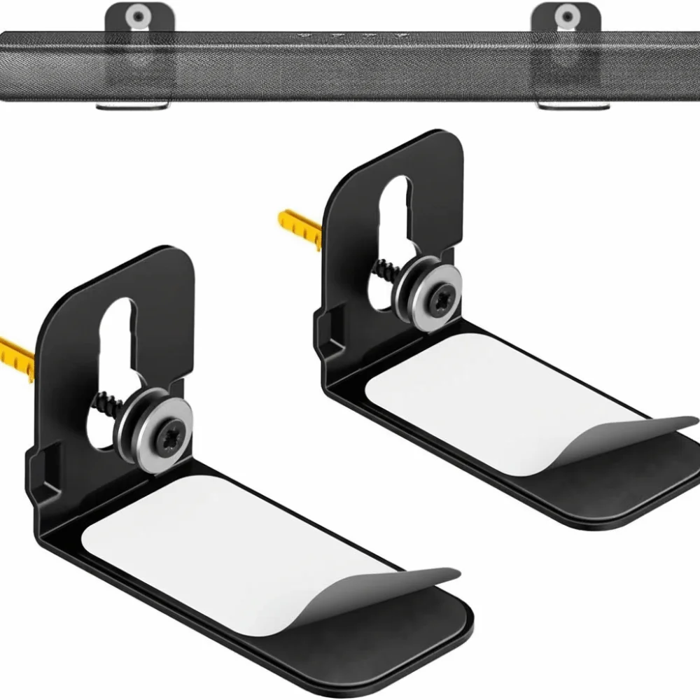 

Universal Mounting Brackets Soundbar Mount Shelf L Shaped Bracket Stylish Metal Brackets Soundbar Hanger Sturdy Metal Brackets