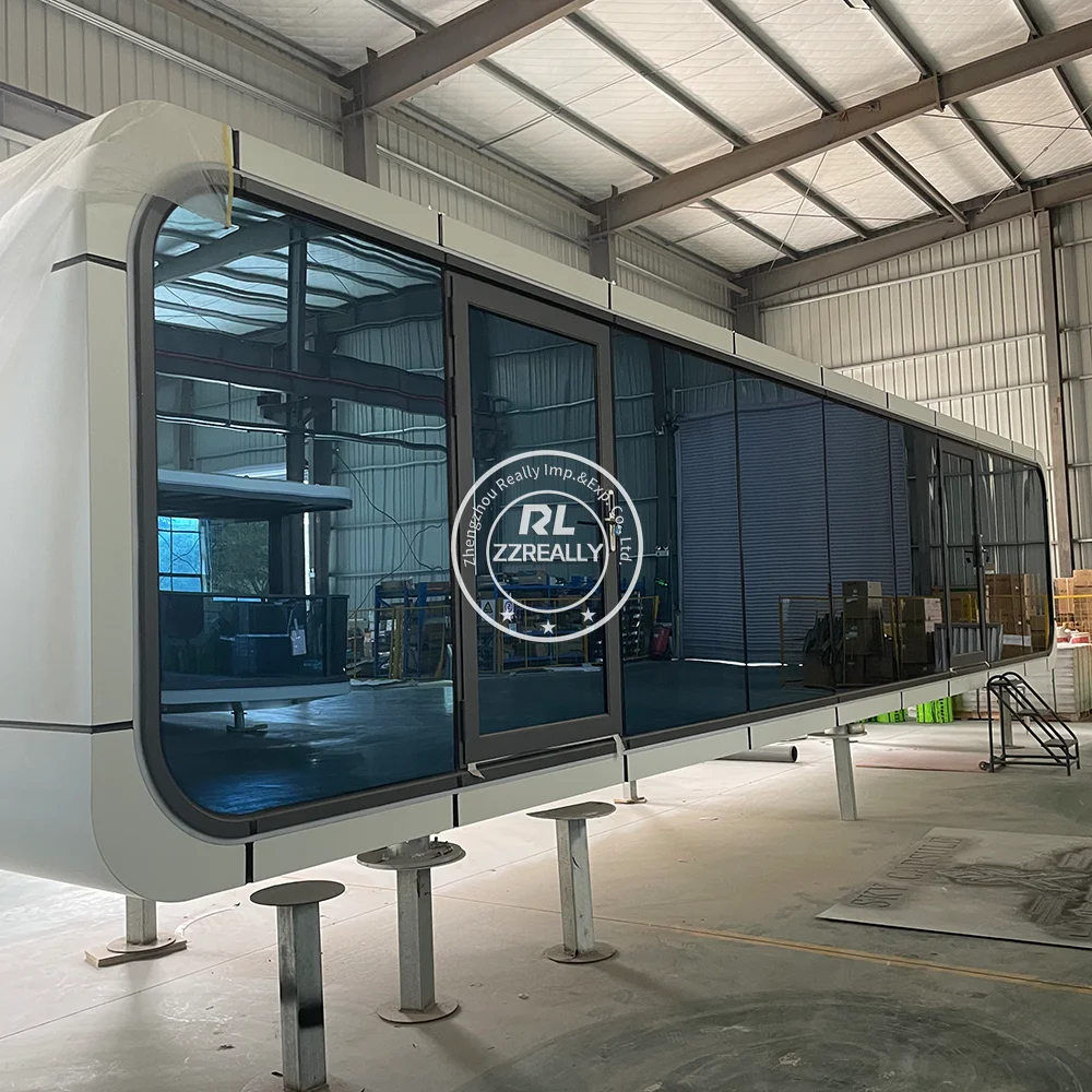 Contenedor moderno, cápsula espacial, contenedor de Hotel, 40fet, Modular, extensible, desmontable, sala de estar, casa plegable