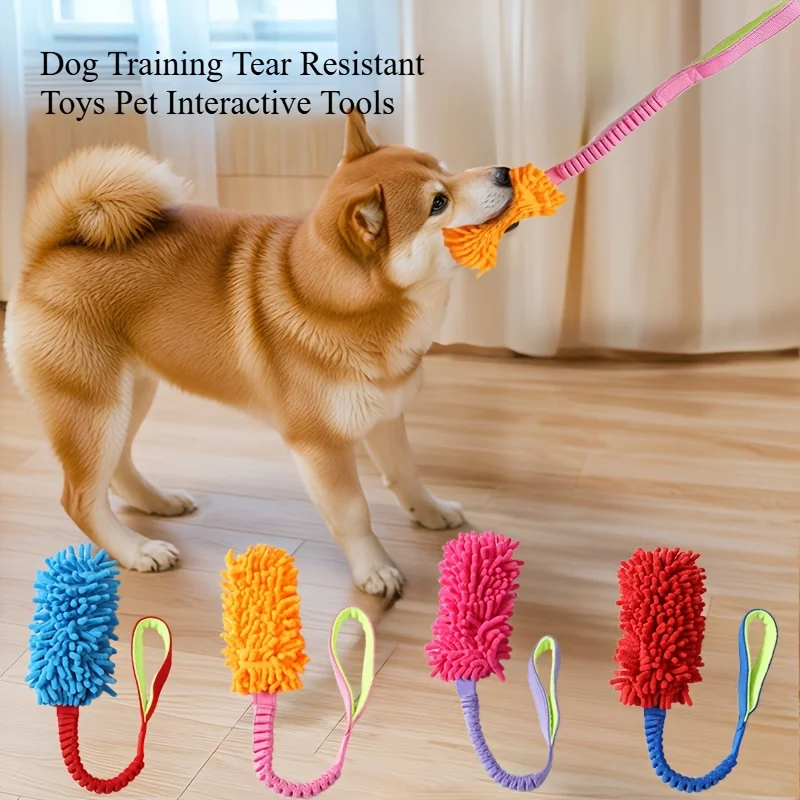 1Pc Bunte Biss-Beständig Hund Ausbildung Seil Spielzeug-Anti-reißen Traktion Plüsch Zähne Schleifen Interaktive Puzzle Relief spielzeug