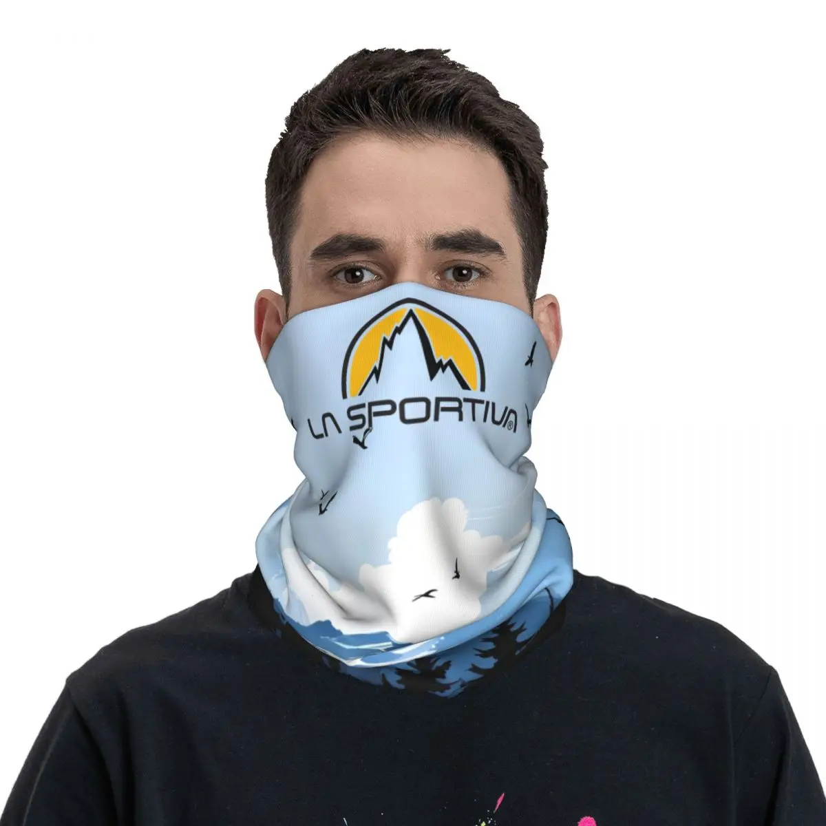 La Sportiva โลโก้ผ้าพันคอคอปกพิมพ์ Balaclavas ผ้าพันคอขี่จักรยานเดินป่า Unisex ผู้ใหญ่ Breathable