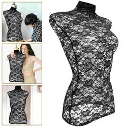 Model Props Cloth Cover Mannequin Torso with Stand Maniquins Body Female Decorative Fabric Accessory Whole