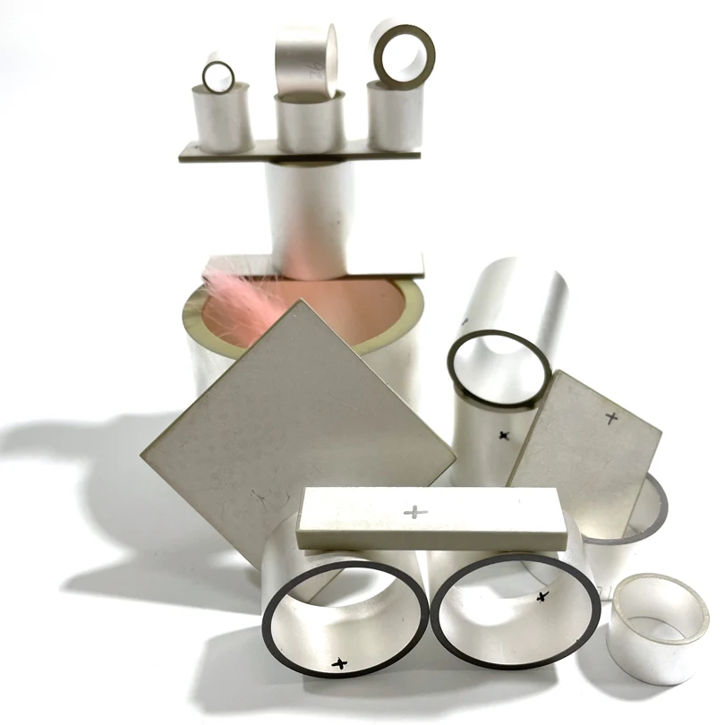 PZT5 قابل للتخصيص OD76xID60xH50mm أنبوب بيزو سيراميك