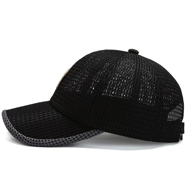 New Arrival Men Women Breathable Mesh Baseball Cap UV Protection Outdoor Fishing Sun Hat Casual Visor Peaked Cap