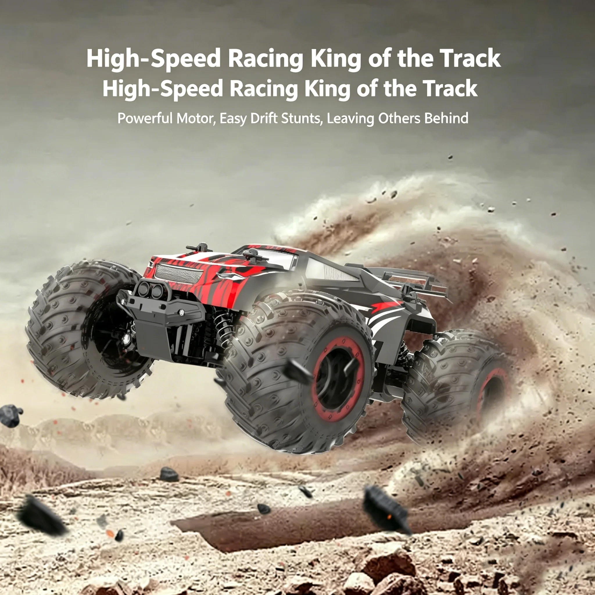 

Remote Control Car, 2.4GHz high Speed RC Truck, 1:18 Waterproof Off-Road Truck Ideal Gift for Boys 6+,Adults