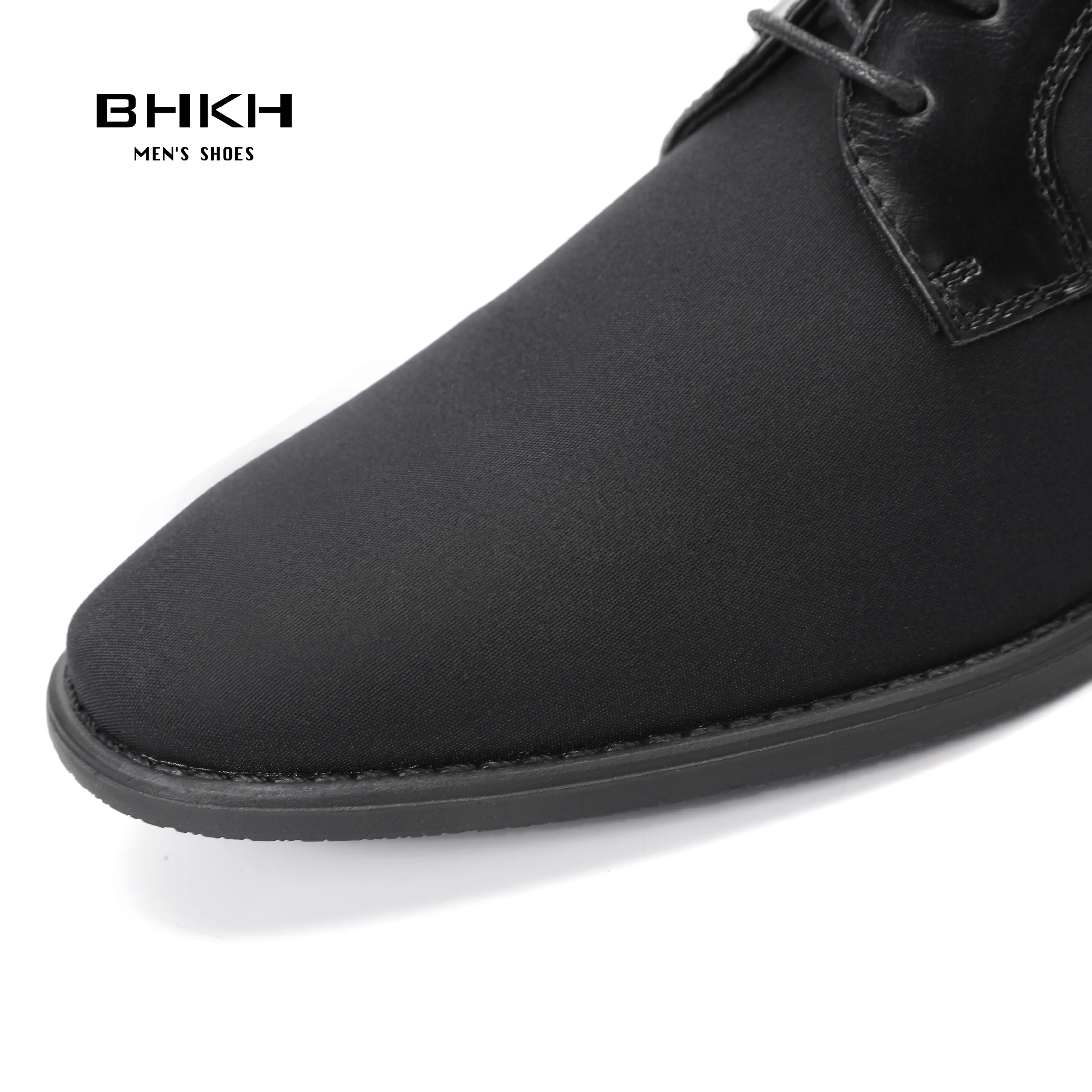 BHKH Men Dress Shoes Lace Up Men Casual Shoes Sapato Social Masculino Black Business Work Office Shoes For Men