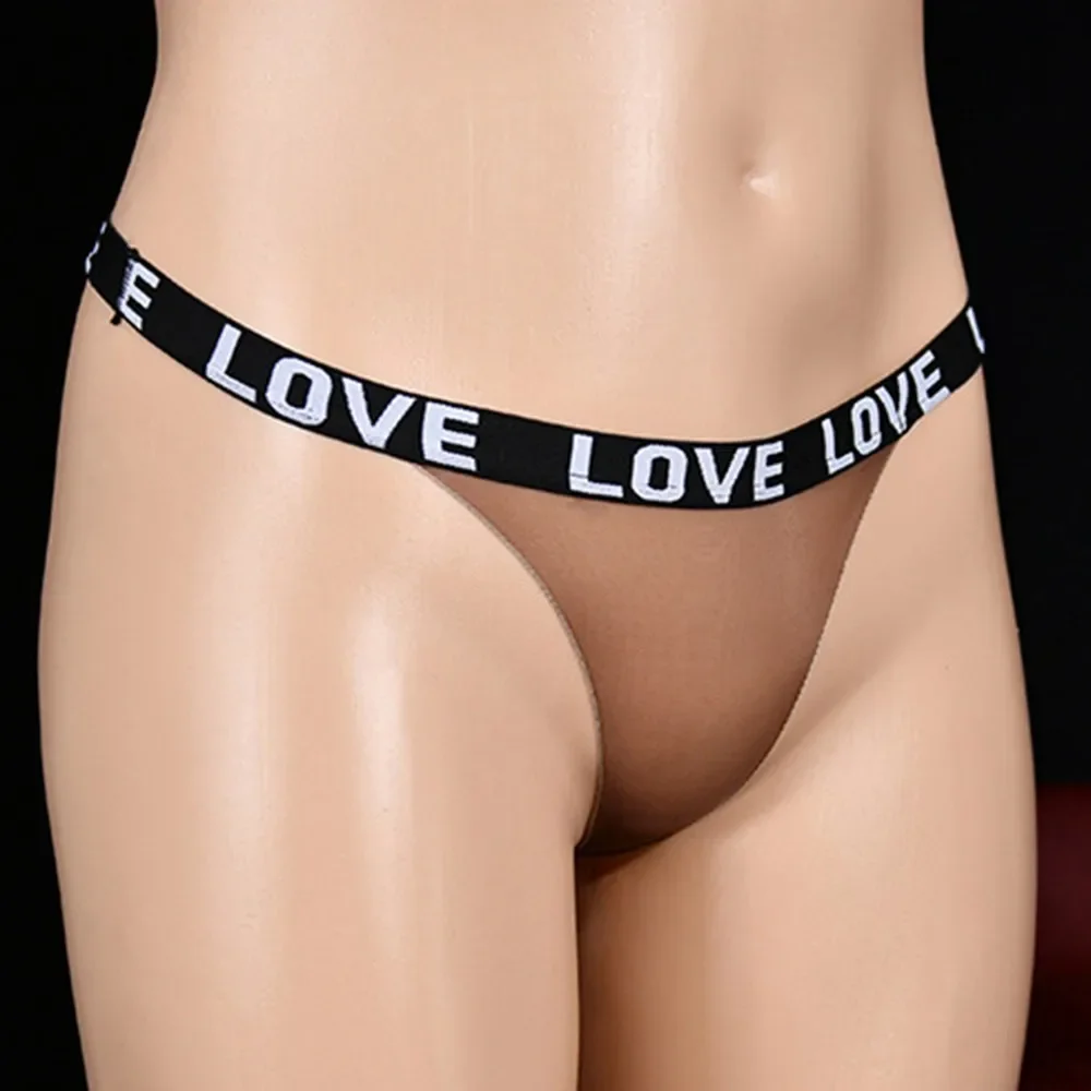 Women's See Through Thong Briefs and Nylon Stockings Set Sexy and Breathable (Size Height 155 172cm Weight less than 58kg)