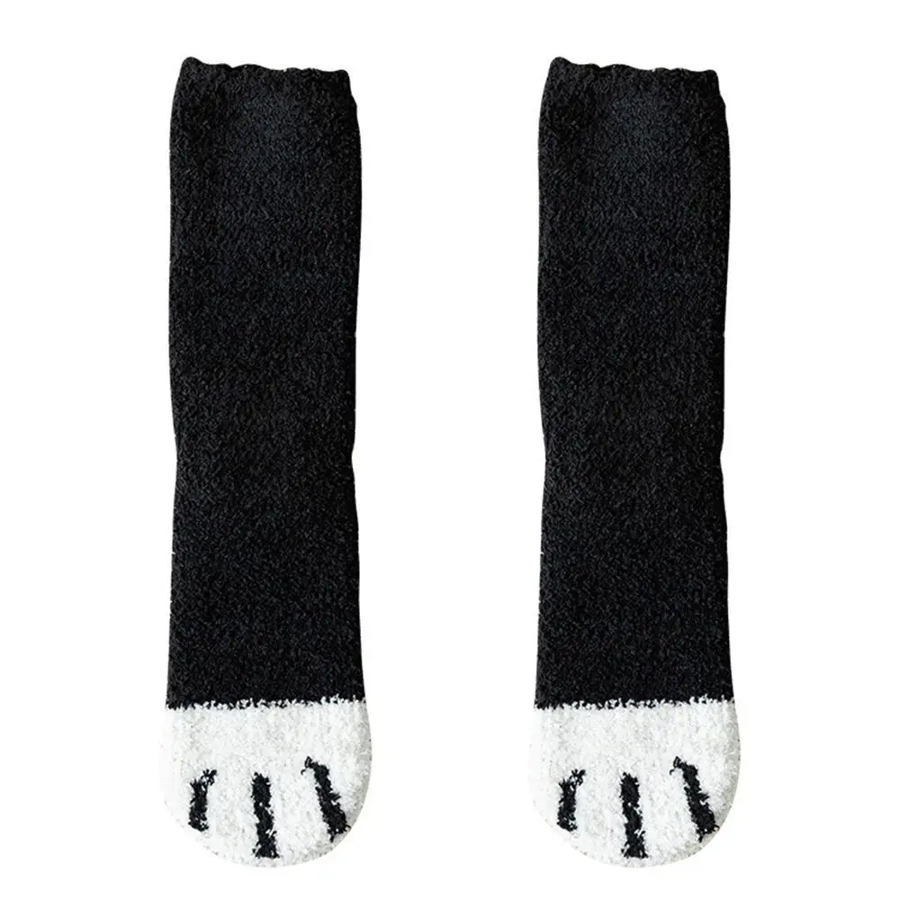 

1 Pair Fashion Animal Fingers Cat Paw Winter Socks Coral Fleece Cat Paw Coral Fleece Warm Sock Soft Thicken Sleeping Socks Girls