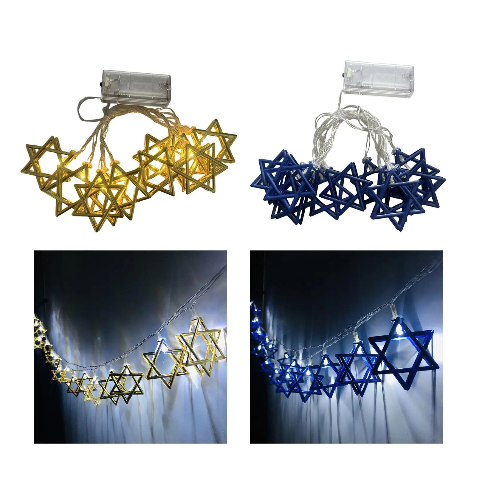 Estrela de David Luzes String Fairy String Lights para Passover Judaísmo Judaico