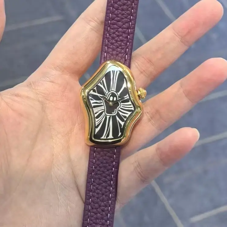 CRONUSART Women Quartz Watch 28mm*46mm Irregular Case Ladies Wristwatch Crystal Mirror Ultrathin 7.9mm