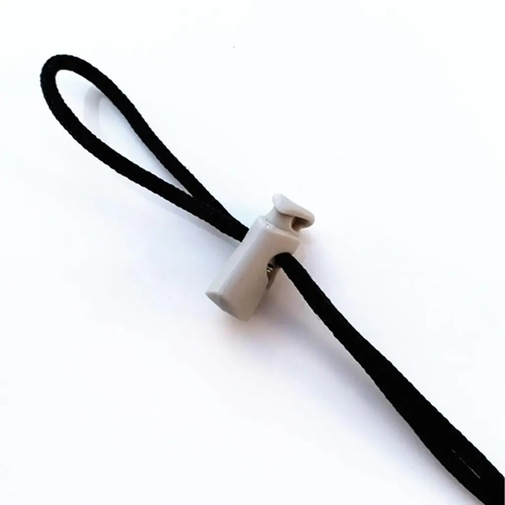 Barrel Cord Toggle End Plastic Shock Lock Spring Stop for Rope Trim Shoelace Paracord Fits Backpack Use